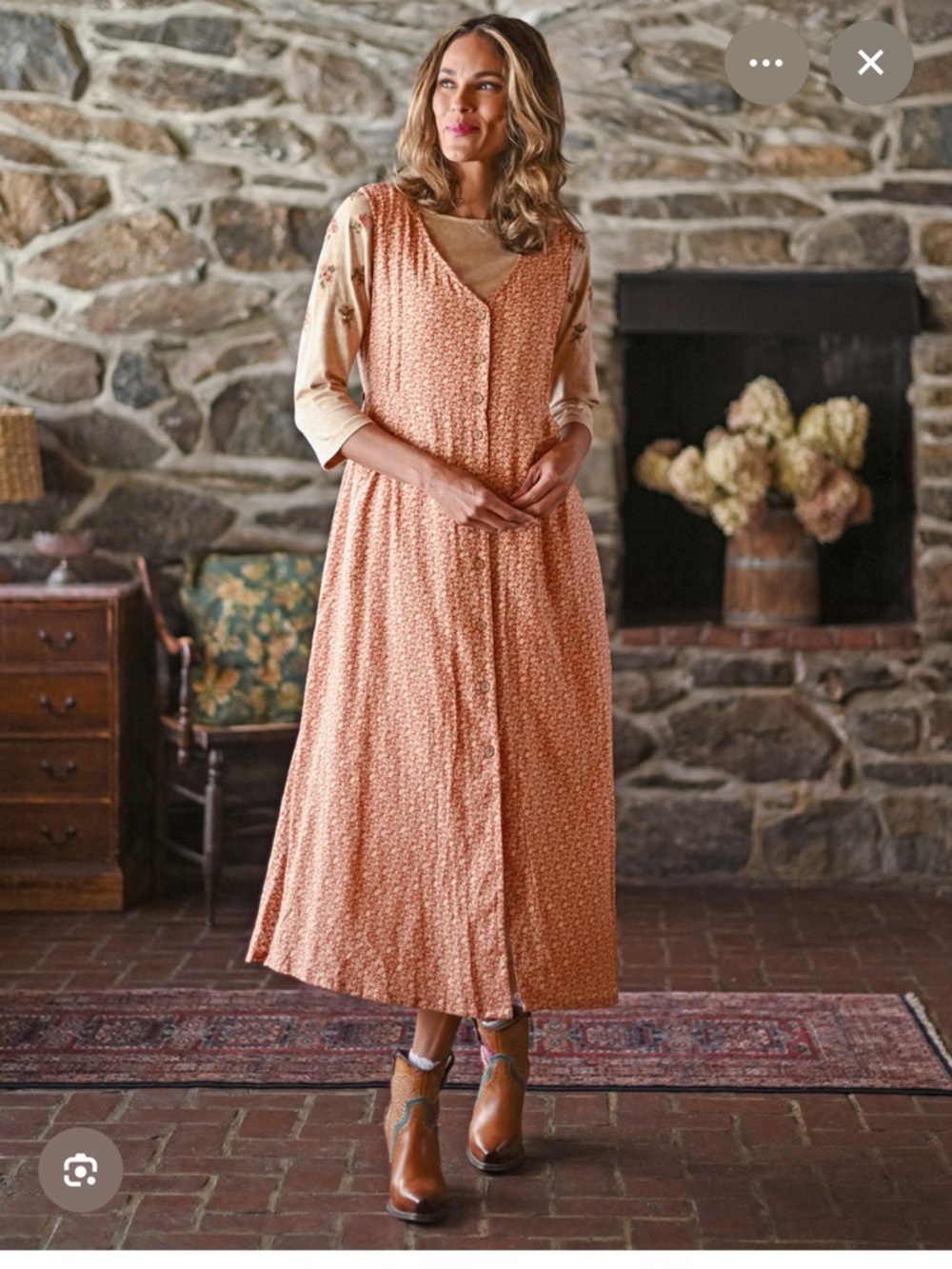 April Cornell dress terracotta nwt small